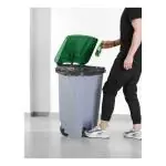 Pedaal Afvalbak - 120 L - H 88.5 x B 50 x D 41 CM - Grijs - Hendi H873458 €60.95 Afvalbakken