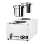 Bain Marie - Met Aftapkraan - 2 Potten - 230V - RVS - Hendi H201473 €195.00 Bain marie's