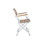 Terrasstoel Solide - Armleuning - Zilver - Gietijzer - G-Line HW-03221 €99.95 Terrasstoelen