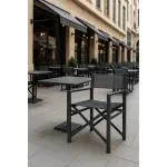 Terrasstoel Max - Inklapbaar - Armleuning - Zwart - G-Line HW-44383 €64.95 Terrasstoelen