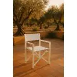 Terrasstoel Max - Inklapbaar - Armleuning - Wit - G-Line HW-44382 €64.95 Terrasstoelen