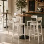 Barkruk Brussel - Hout - Wit - G-Line GL-042113 €95.95 Horeca barkrukken