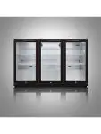 Koelkast - 301 Liter - 3-Deurs - Glazen Deur - Geforceerd - Zwart - Husky C3-865-BK-NL-HU €859.00 Koelkasten met glazen deur