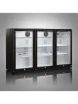 Koelkast - 301 Liter - 3-Deurs - Glazen Deur - Geforceerd - Zwart - Husky C3-865-BK-NL-HU €859.00 Koelkasten met glazen deur