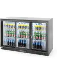 Koelkast - 254 Liter - 3-Deurs - Glazen Deur - Geventileerd - Zilver - Hendi 235836 €808.26 Koelkasten met glazen deur
