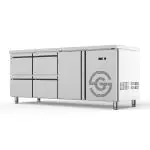 Koelwerkbank - 1-Deurs - 4 Lades - RVS - 230V - H 85 x B 179.2 x D 70 CM - G-Line GL-167738 €2,099.00 Koelwerkbanken