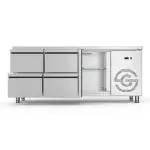 Koelwerkbank - 1-Deurs - 4 Lades - RVS - 230V - H 85 x B 179.2 x D 70 CM - G-Line GL-167738 €2,099.00 Koelwerkbanken