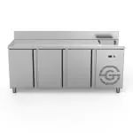 Koelwerkbank - 3-Deurs - Opstaande Rand - Met Spoelbak - H 85 x B 180 x D 70 CM - RVS - G-Line GL-072505 €1,499.00 Koelwerkbanken