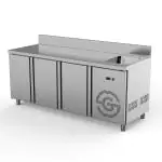 Koelwerkbank - 3-Deurs - Opstaande Rand - Met Spoelbak - H 85 x B 180 x D 70 CM - RVS - G-Line GL-072505 €1,499.00 Koelwerkbanken