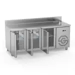 Koelwerkbank - 3-Deurs - Opstaande Rand - Met Spoelbak - H 85 x B 180 x D 70 CM - RVS - G-Line GL-072505 €1,499.00 Koelwerkbanken