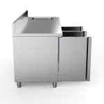 Koelwerkbank - 3-Deurs - Opstaande Rand - Met Spoelbak - H 85 x B 180 x D 70 CM - RVS - G-Line GL-072505 €1,499.00 Koelwerkbanken