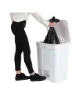 Afvalemmer - 65 Liter - Wit - H 67 x 49.5 x 40 CM - Polypropyleen - Jantex - DC711 DC711 €72.79 Afvalbakken