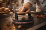 Burger Smasher - Rond - Houten handvat - Gietijzer - Ø 17 Cm - G-Line HW-149207 €9.00 Klein kookgerei