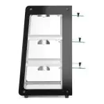 Warmhoudvitrine - 3 Niveaus - 230V - 500W - Zwart - Hendi H273760 €398.50 Warmhoudvitrine