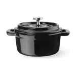 Braadpan - Met Deksel - Geëmailleerd Gietijzer - 0.27 L - Ø 7.2 CM - Zwart - Hendi H626894 €22.50 Braadpan