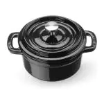Braadpan - Met Deksel - Geëmailleerd Gietijzer - 0.27 L - Ø 7.2 CM - Zwart - Hendi H626894 €22.50 Braadpan