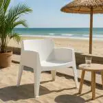 Terrasstoel Rosa - Stapelbaar - Wit - G-Line HW-61267 €39.95 Terrasstoelen