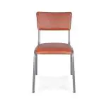 Stoel Old School - Stapelbaar - Vintage Metal - Bruin - Kunstleer - G-Line 76559 €59.95 Metaal stoelen