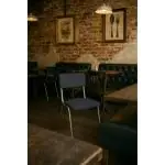 Stoel Old School - Stapelbaar - Vintage Metal - Donkerblauw - Velvet - G-Line 76569 €59.95 Metaal stoelen