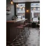Barkruk Oldschool - Vintage Metal - Roze - Velvet - G-Line 76586 €79.95 Horeca barkrukken