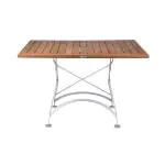 Terrastafel - Hout - Gietijzer - H 76.5 x B 120 x D 80 CM - G-Line 39823 €257.95 Terrastafel