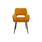 Stoel Mieke - Okergeel - Velvet - G-Line 85512 €109.95 Metaal stoelen