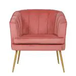 Fauteuil Relax - Old Pink - Velvet - B 75 CM - G-Line HW-140226 €179.00 Stoffen stoelen