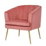 Fauteuil Relax - Old Pink - Velvet - B 75 CM - G-Line HW-140226 €179.00 Stoffen stoelen