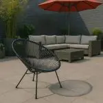 Terras Loungestoel Megan - Zwart - Rattan - G-Line HW-141016 €39.95 Terrasstoelen