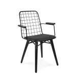 Stoel Café Noir - Armleuning - Zwart - G-Line HW-146840 €59.95 Metaal stoelen