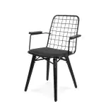 Stoel Café Noir - Armleuning - Zwart - G-Line HW-146840 €59.95 Metaal stoelen