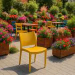 Terrasstoel Lotus - Stapelbaar - Geel - G-Line HW-146728 €29.95 Terrasstoelen