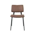Stoel - Gustav - Kunstleder - Bruin - G-Line 156949 €79.95 Metaal stoelen