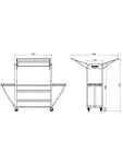 Multiwagon Coolrolly - Mobiele bar - 155 x 65 x 198(H) CM 86317 €3,975.00 Koelkasten met glazen deur
