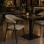 Stoel - Amalia - Micro Suede - Taupe - G-Line 169497 €89.95 Metaal stoelen