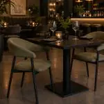 Stoel - Amalia - Micro Suede - Mosgroen - G-Line 169496 €89.95 Metaal stoelen