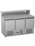Pizzawerkbank - 3-Deurs - 368 Liter - RVS - 230V - H 86 x B 136 x D 70 CM - G-Line 26286 €749.00 Pizzawerkbanken