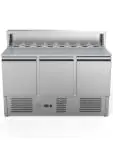 Pizzawerkbank - 3-Deurs - 368 Liter - RVS - 230V - H 86 x B 136 x D 70 CM - G-Line 26286 €749.00 Pizzawerkbanken
