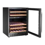 Wijnklimaatkast - Glazen Deur - 1-Deurs  - 137 L - 44 Flessen - Hendi H237106 €630.00 Wijnklimaatkasten