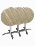 Tafel - Opvouwbaar - Ø 60 x H 72 x 60 CM - Aluminium/Essenhout - Bolero - U424 U424 €129.99 Horeca tafels