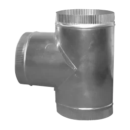 T-stuk kanaalwerk - Rond - Compleet - 90° - Aluminium
