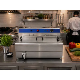 Friteuse - Elektrisch - Tafelmodel - Aftapkraan - 22 Liter - 400V - G-Line