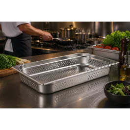 Gastronormbak - RVS - 1/1 GN - 100 MM Diep - Geperforeerd - G-Line