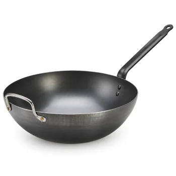 Wok - Plaatstaal - Ø 32 CM - De Buyer - Emga