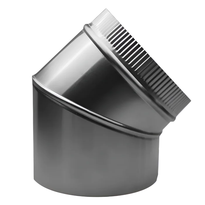 Bocht kanaalwerk - Rond - 45° - Aluminium - G-Line KAN-M-00008 €121.95 Kanaalwerk afzuiging