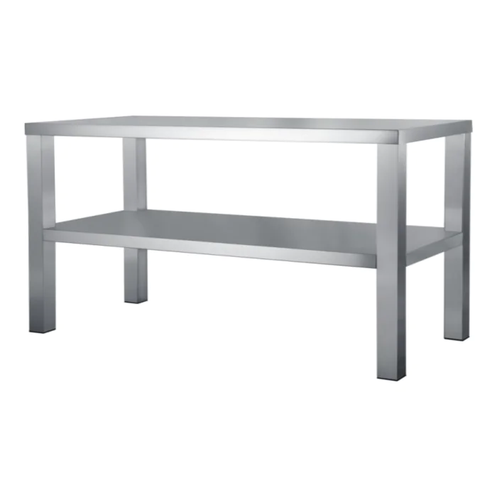 Etagere - 2 Niveau - H 65 x B 200 x D 30 CM - RVS - Demontabel - G-Line GL-155931 €179.00 RVS etagere