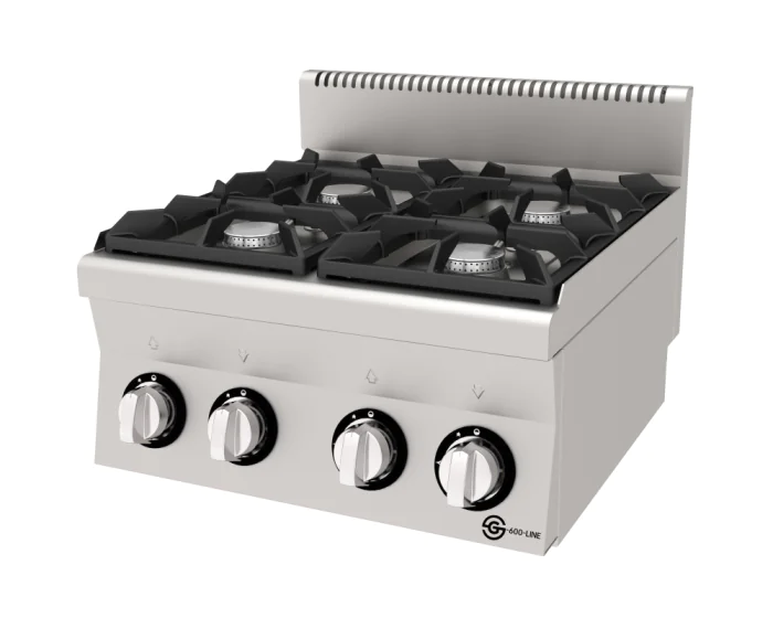Kooktafel - 4 Pits - Gas - B 60 CM - Heavy Duty - G600 Line - G-Line GL-167513 €699.00 Elektrisch fornuis met oven