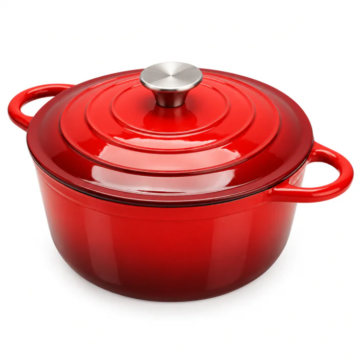 Braadpan - 3.5 Liter - Gietijzer - Geëmailleerd - Ø 24 CM - Rood - Emga E862501 €43.00 Braadpan