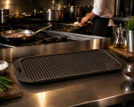 Grillplaat - Glad / Geribbeld - Gietijzer - G-Line 77478 €29.95 Losse grill/bakplaten