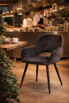 Stoel - Ferry - Velours - Antraciet - G-Line HW-129722 €119.95 Metaal stoelen
